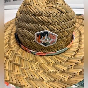Hemlock Hat Co. Straw Lifeguard Sun Hat Tropical New Without Tags Little Kids